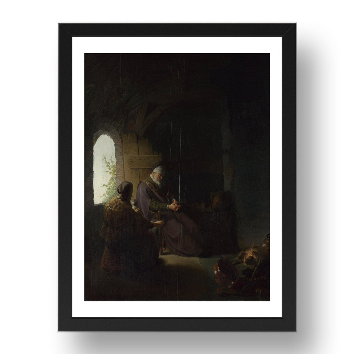 Rembrandt: Anna and the Blind Tobit, Poster in 17x13"(A3) Frame