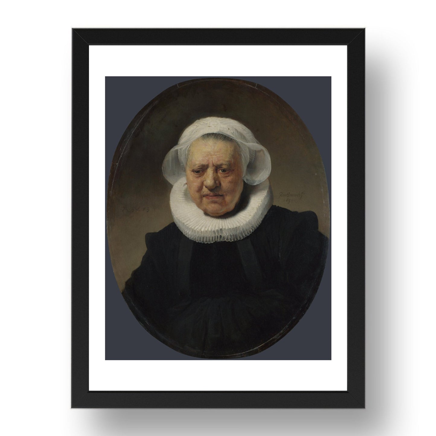 Rembrandt: Portrait of Aechje Claesdr., Poster in 17x13"(A3) Frame