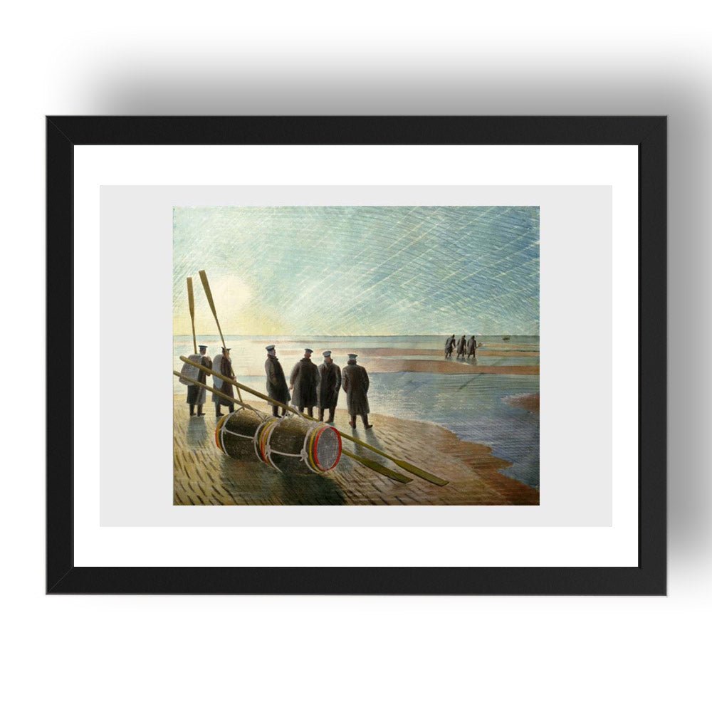 Rendering Mines Safe’Dangerous Work 1940 by Eric Ravilious, 17x13" Frame