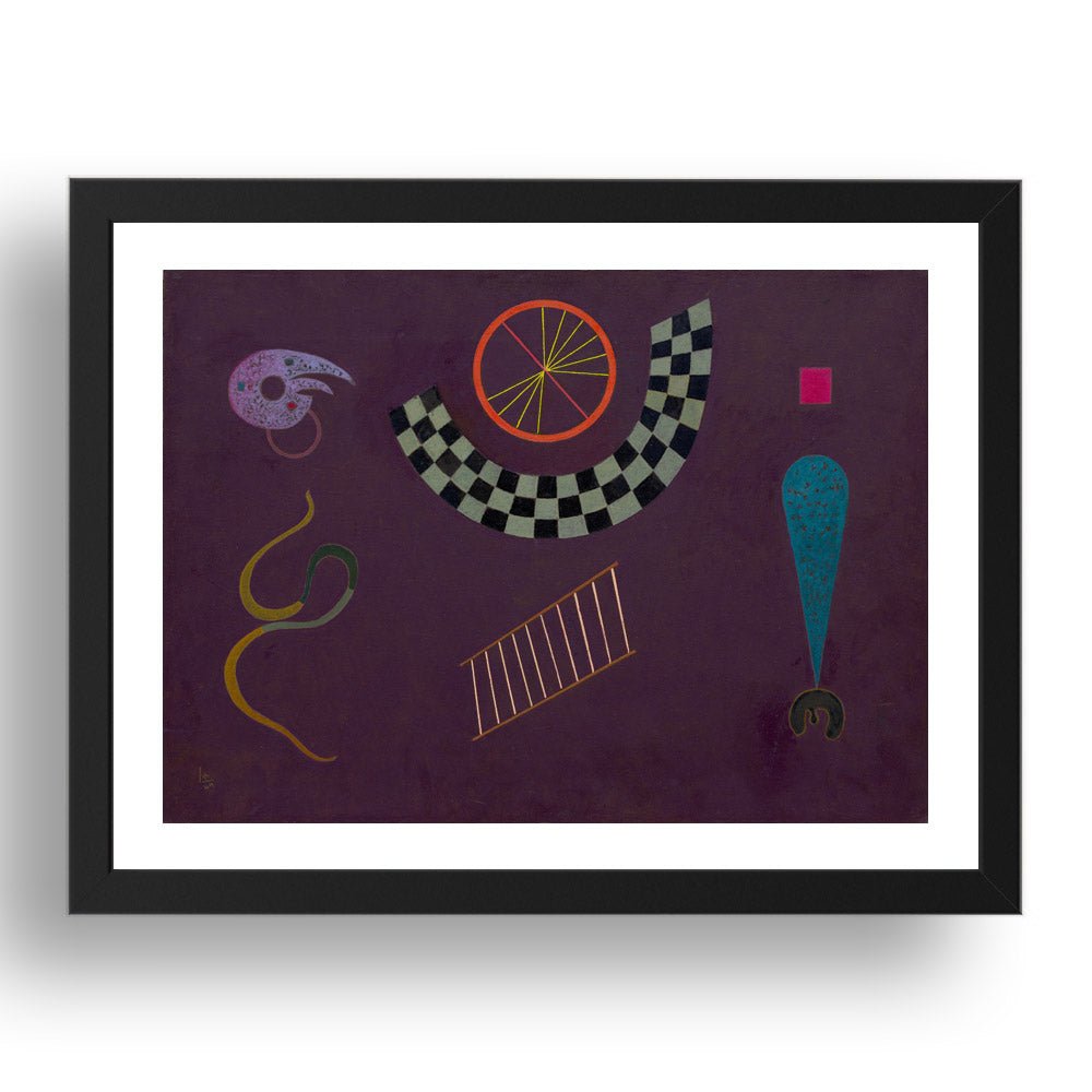 RIBBON WITH SQUARES by Wassily Kandinsky, 17x13" Frame