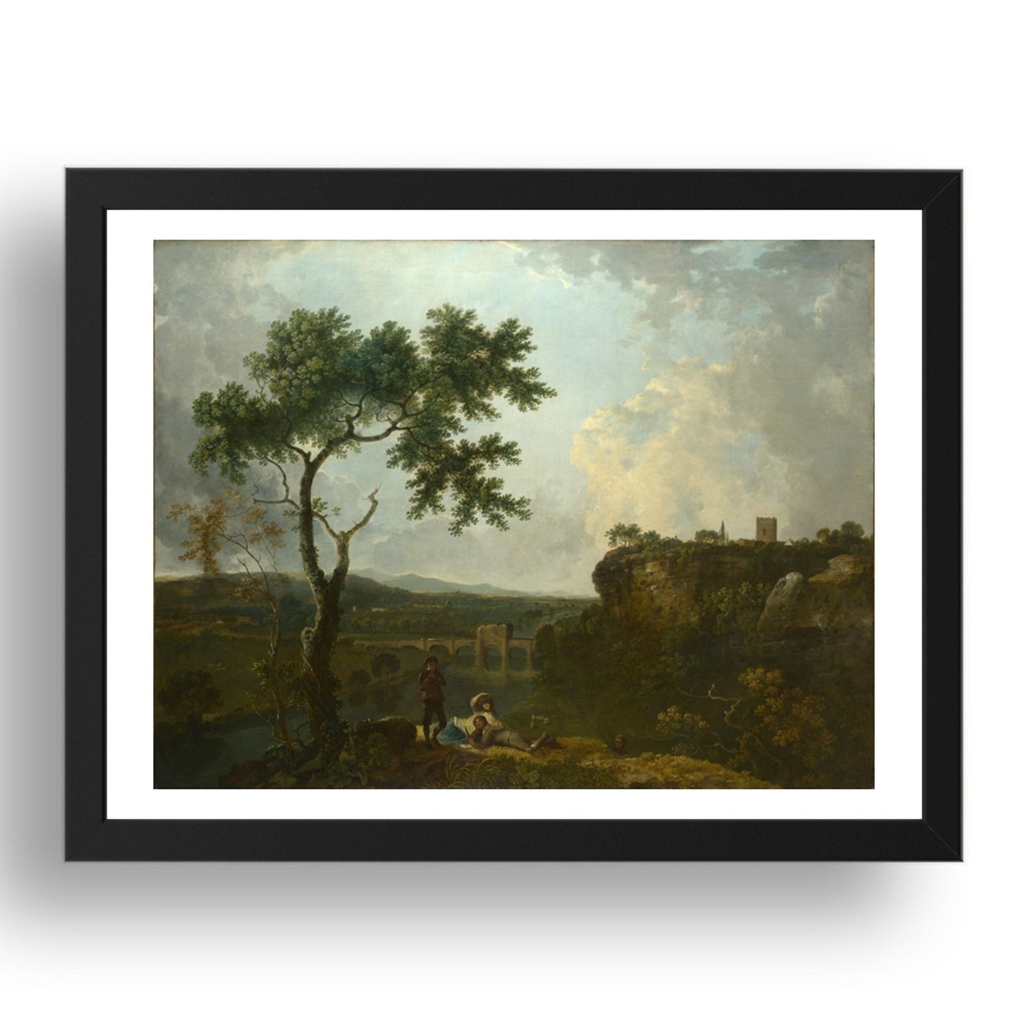 Richard Wilson: Holt Bridge on the River Dee, Poster in 17x13"(A3) Frame