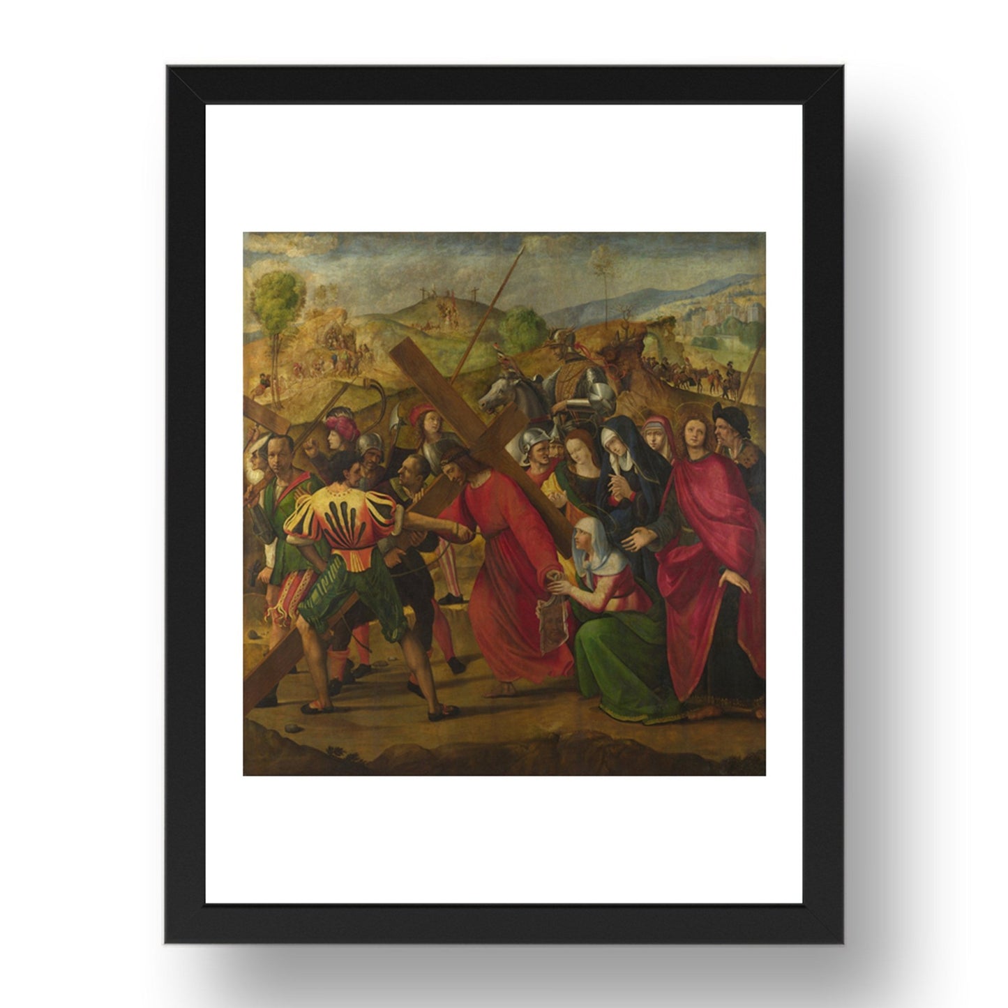 Ridolfo Ghirlandaio: The Procession to Calvary, Poster in 17x13"(A3) Frame