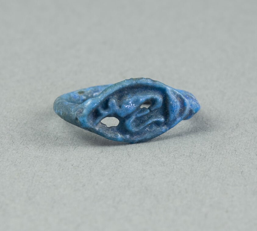 Ring by Figure of Serpent Uto (?) Wearing Crown of Lower Egypt by Egyptian, 23x16"( A2 size) Poster Print