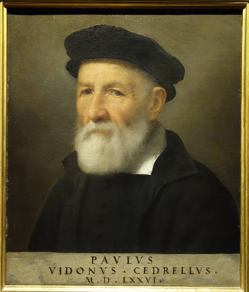 Ritratto di Paolo Vidono Cedrelli, vintage artwork by Giovanni Battista Moroni, A3 (16x12") Poster Print