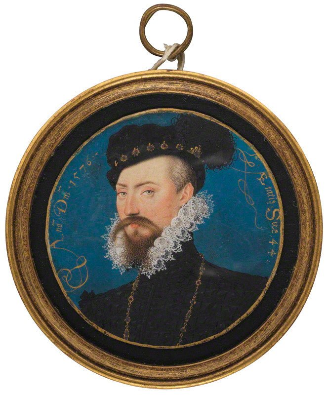 Robert Dudley, 1st Earl of Leicester, vintage artwork by Nicholas Hilliard, A3 (16x12") Poster Print