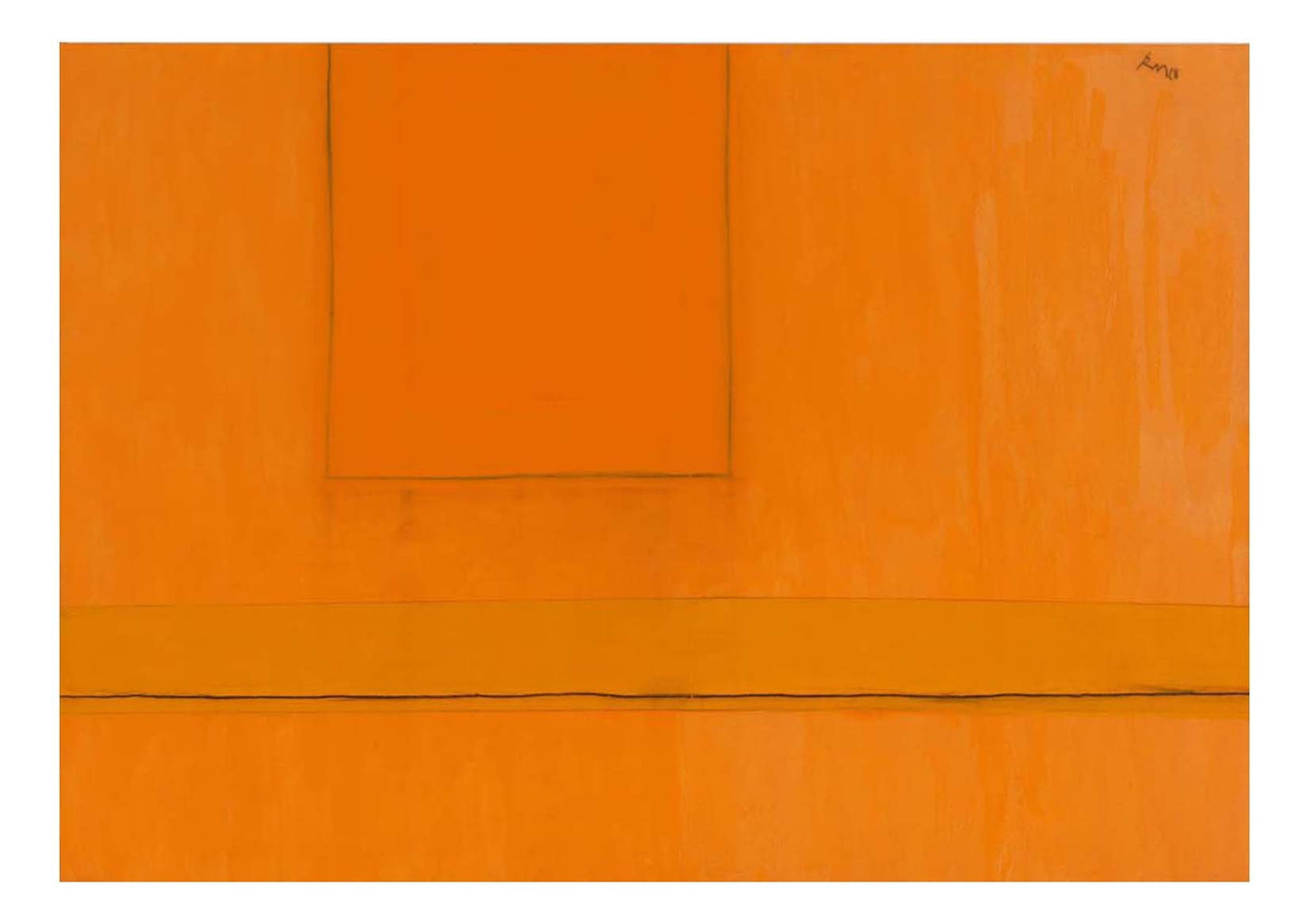 Robert Motherwell - Open Number 24 in Variations of Orange, 16x12" (A3) Poster Print