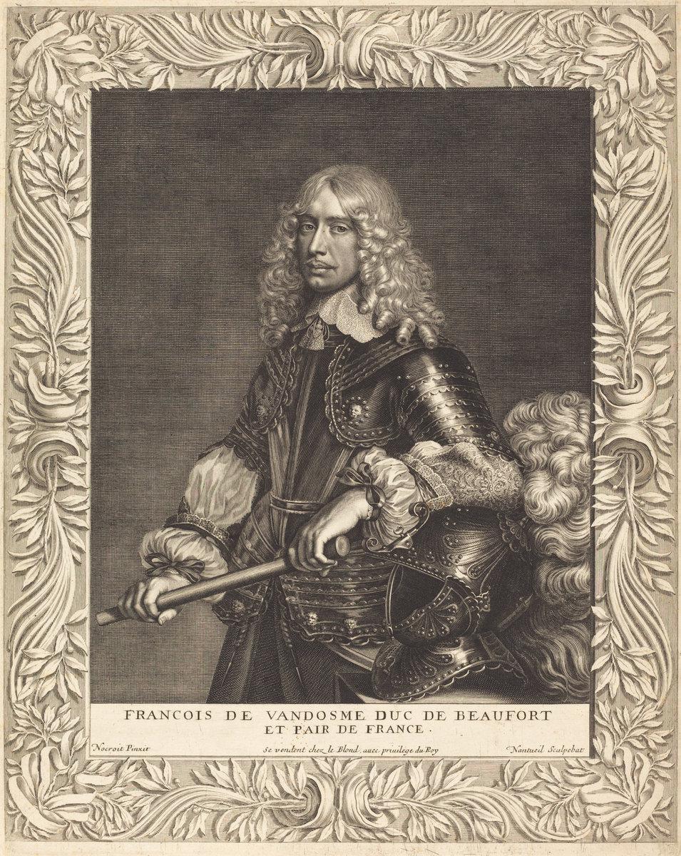 Robert Nanteuil after Jean Nocret:Francois, Duc de Beaufort,16x12"(A3) Poster