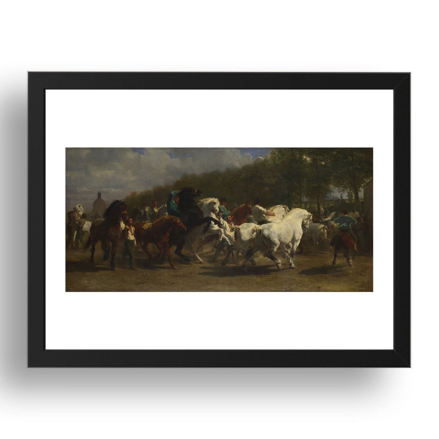 Rosa Bonheur and Nathalie Micas: The Horse Fair, Poster in 17x13"(A3) Frame