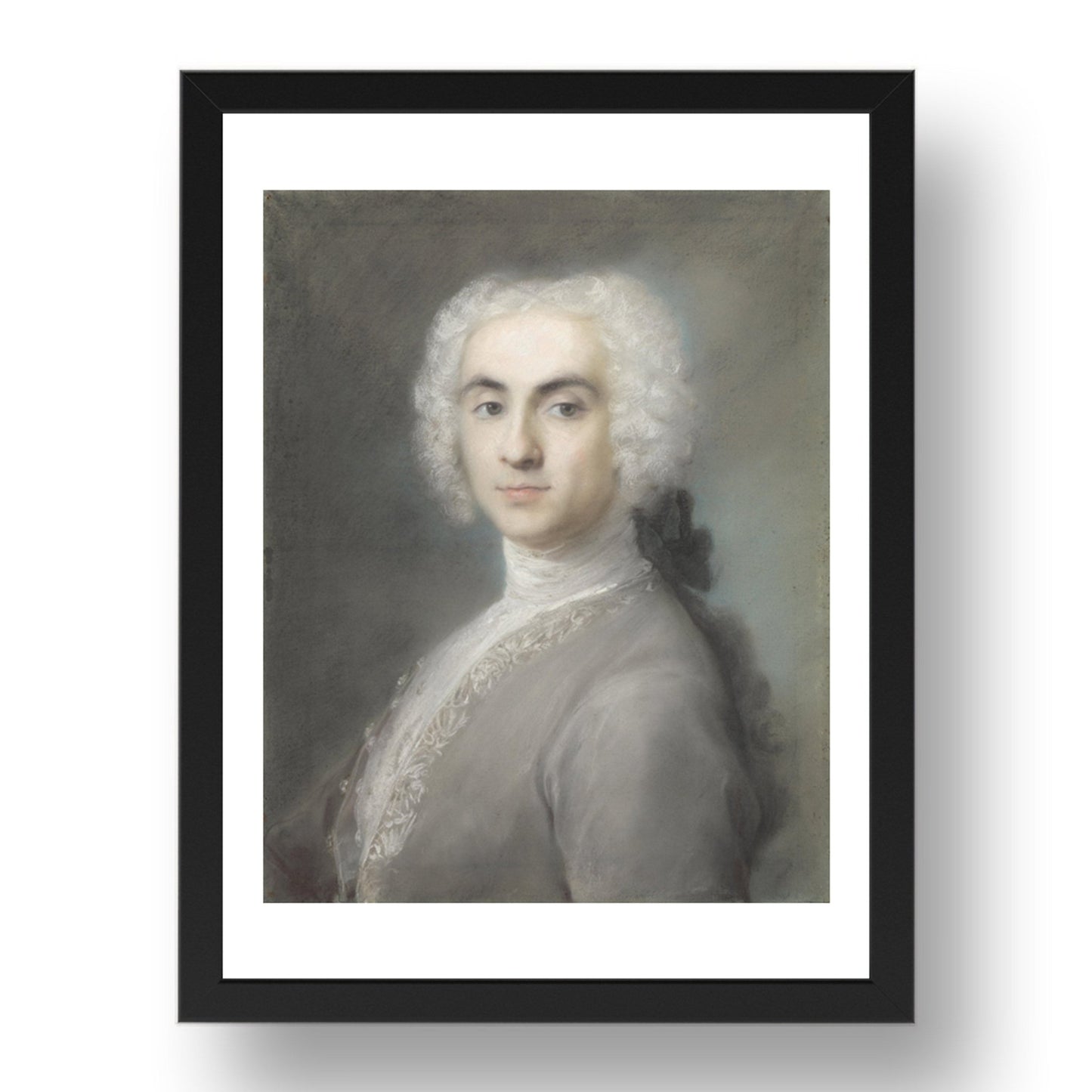 Rosalba Giovanna Carriera: Portrait of a Man, Poster in 17x13"(A3) Frame