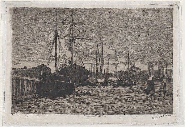 Rotterdam late 19th–early 20th cent-Willem de Zwart , vintage art, A3 (16x12") Poster Print