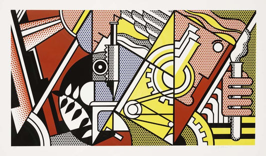 Roy Lichtenstein - Peace Through Chemistry I , vintage art, A3 (16x12")  Poster Print