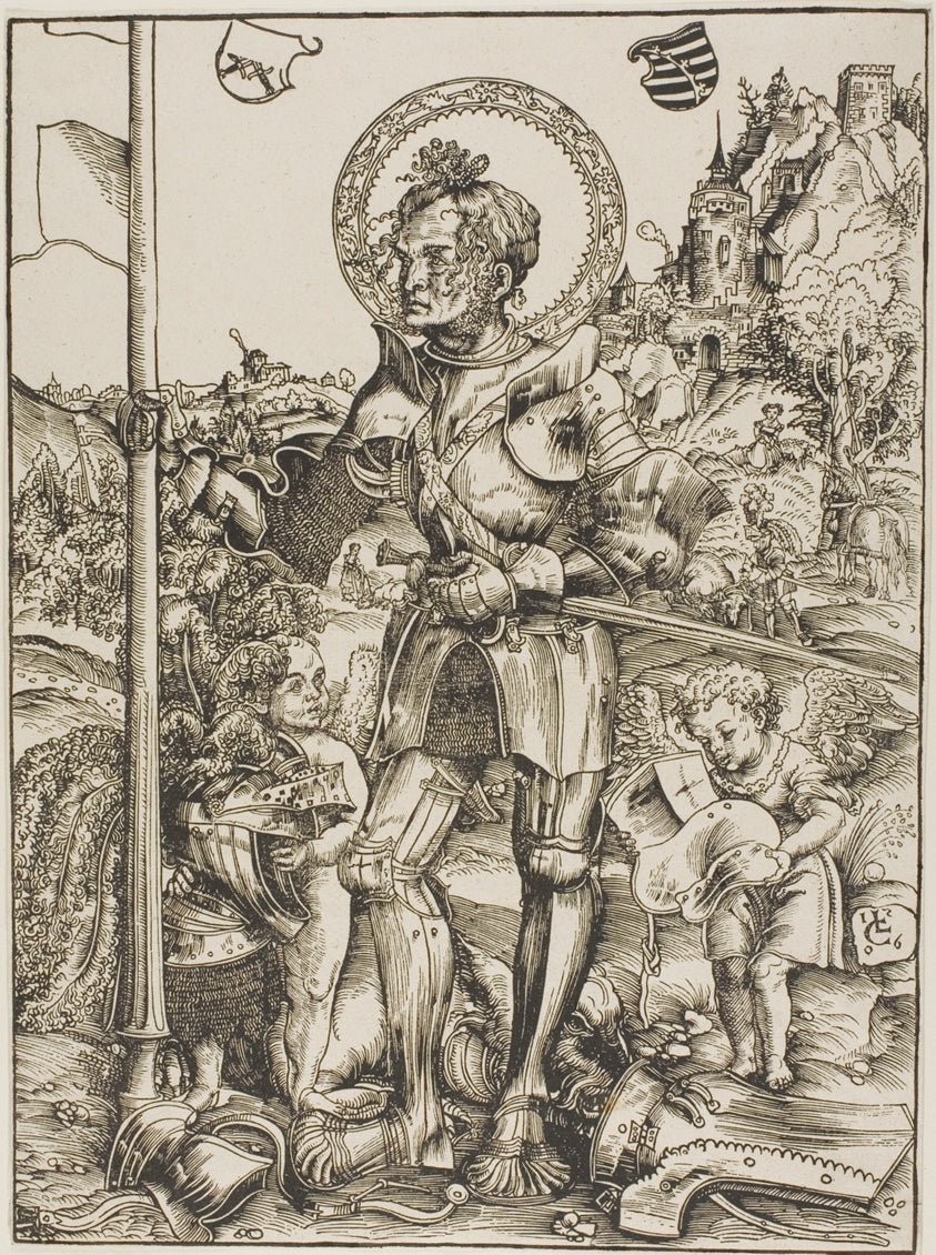 Saint George Standing by Lucas Cranach the Elder, 23x16"( A2 size) Poster Print