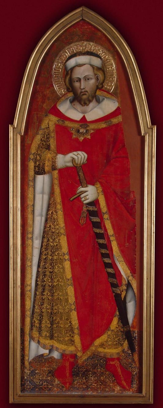 Saint Pontianus, vintage artwork by Spinello Aretino, 12x8" (A4) Poster