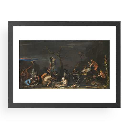 Salvator Rosa: Witches at their Incantations, Poster in 17x13"(A3) Frame