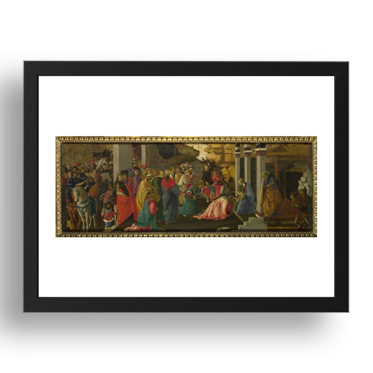 Sandro Botticelli and Filippino Lippi: Adoration of the Kings, Poster in 17x13"(A3) Frame