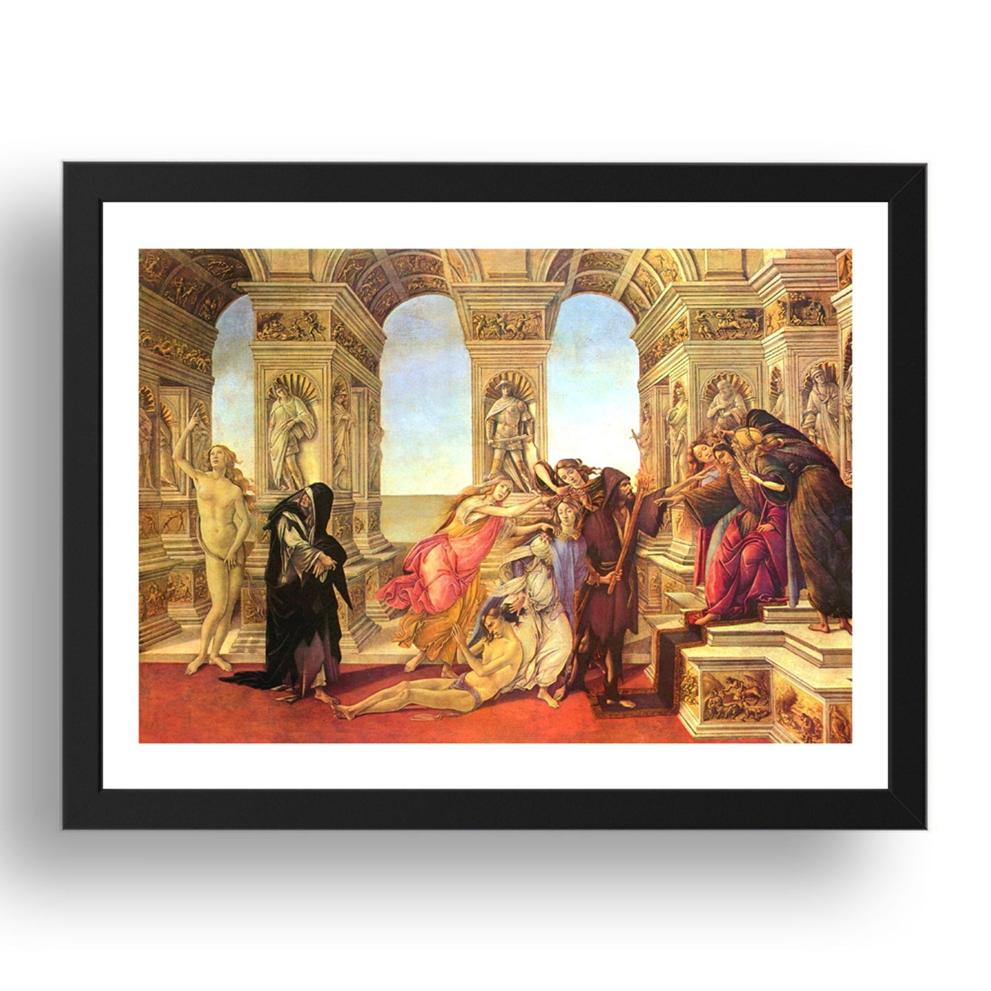 Sandro Botticelli Calumny of Apelles, vintage art, A3 (16x12") Poster Print