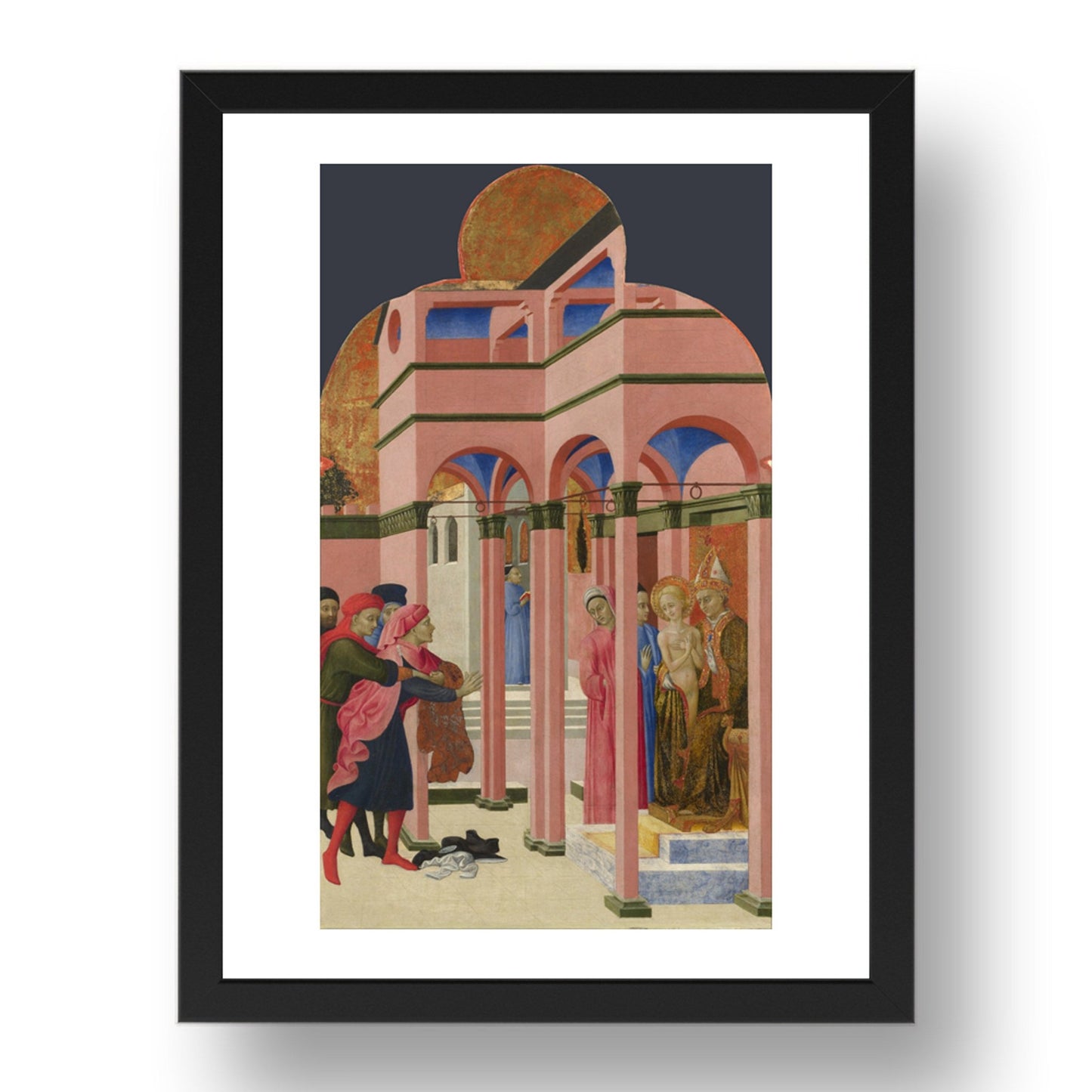 Sassetta: Saint Francis renounces his Earthly Father, Poster in 17x13"(A3) Frame