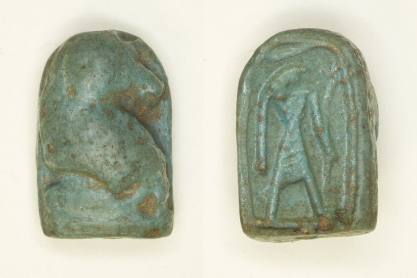 Scaraboid by Squatting Baboon by Egyptian, 23x16"( A2 size) Poster Print