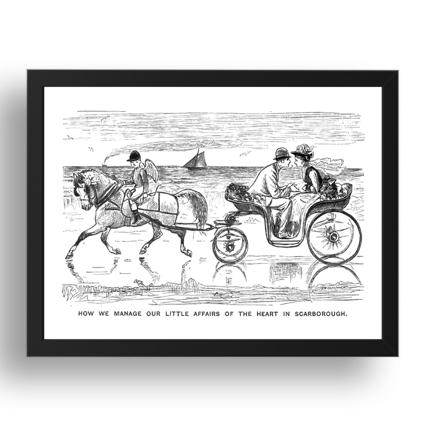 scarborough, vintage historic poster in 17x13"(A3) Frame