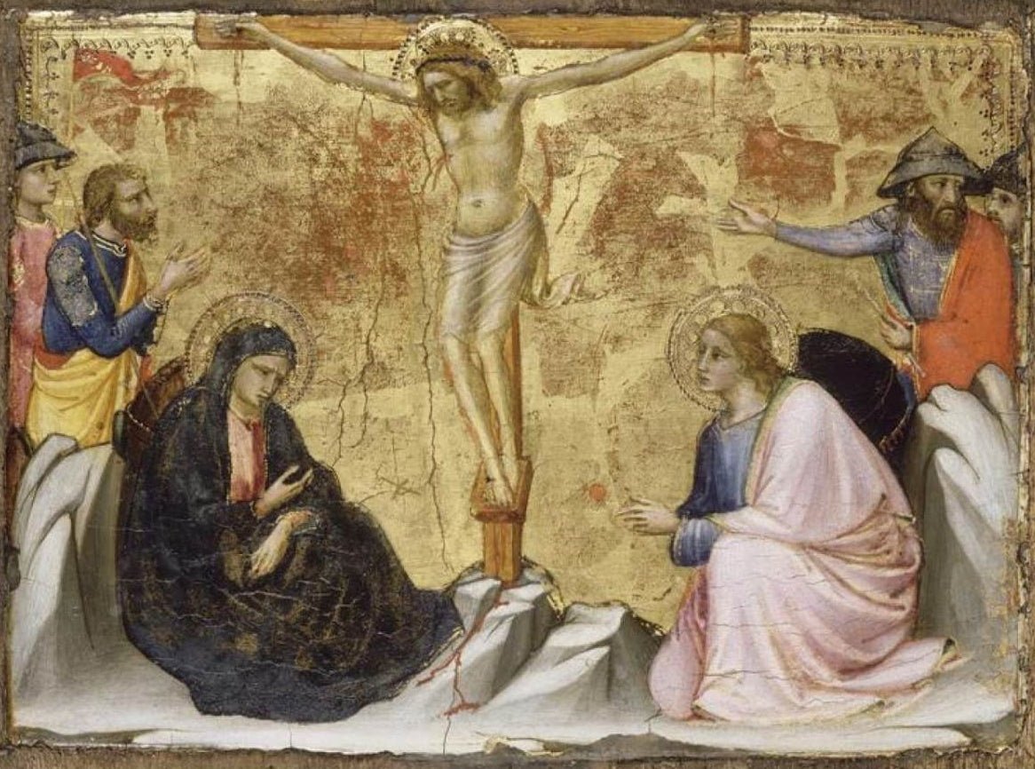 Scenes from the Life of Christ: Crucifixion, vintage artwork by Mariotto di Nardo, A3 (16x12") Poster Print