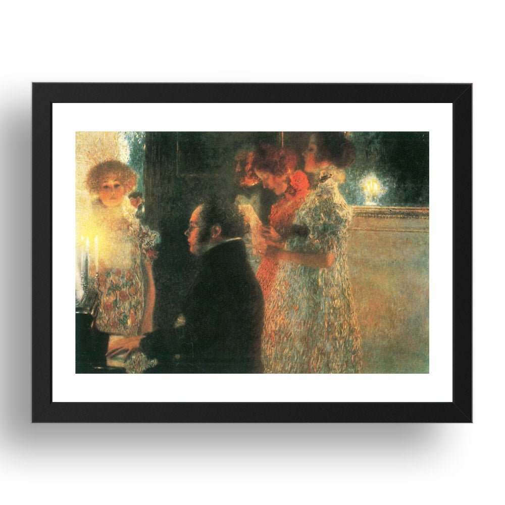 Schubert at the Piano II 1899 by Gustav Klimt, 17x13" Frame