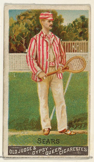 :Sears Lawn Tennis from the Goodwin Champion series for Old Judge and Gypsy Queen Cigarettes 1888, vintage artwork, 16x12"(A3) Poster Print