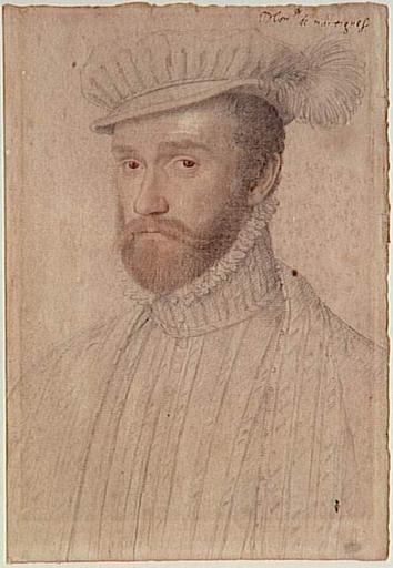 Sebastien of Luxembourg, Viscount of Martigues, vintage artwork by Attributed to Franҫois Clouet, A3 (16x12") Poster Print