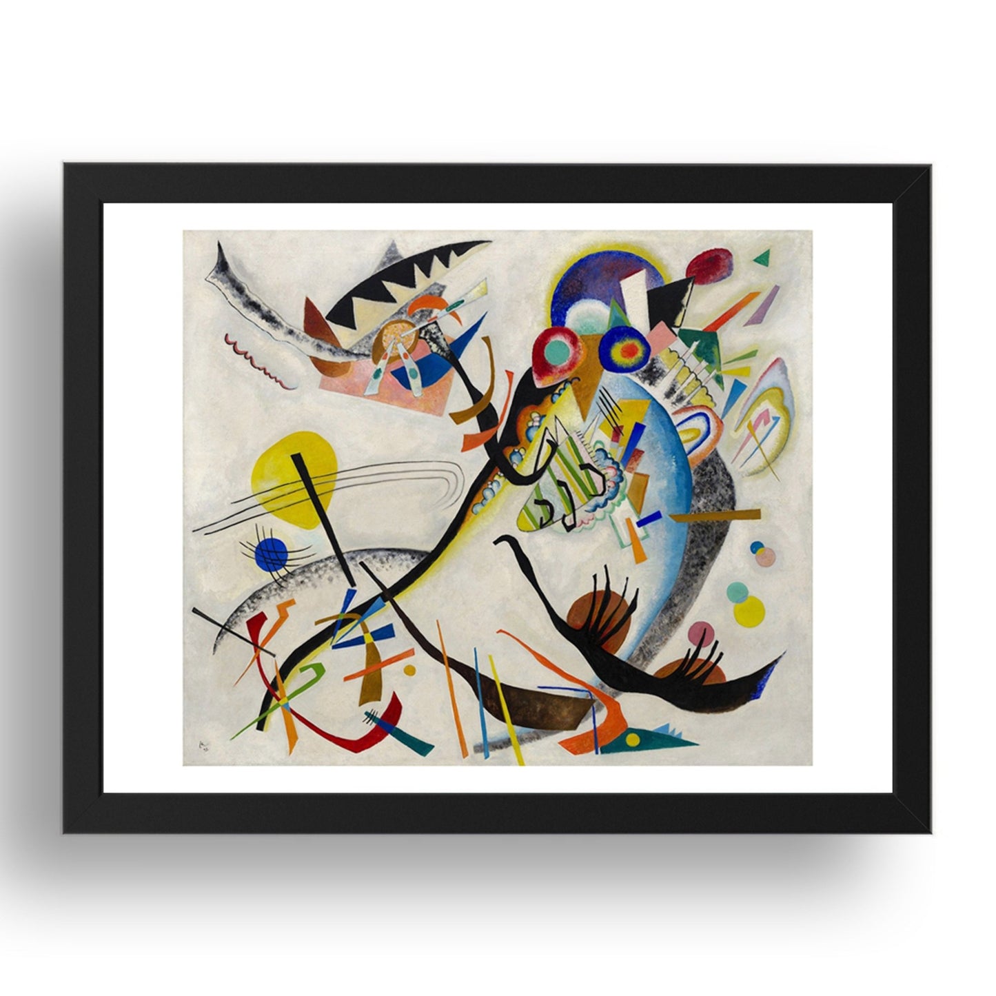 Segment Blue by Wassily Kandinsky, 17x13" Frame