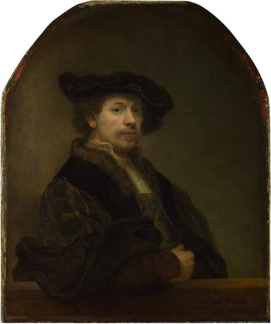 Self Portrait at the Age of 34 by Rembrandt van Rijn, vintage art, modern poster print