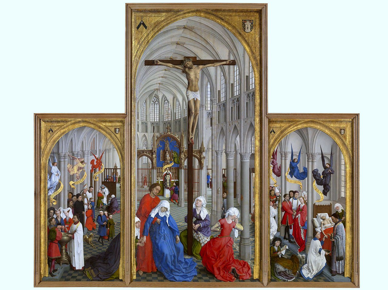 Seven Sacraments Altarpiece, vintage artwork by Rogier van der Weyden, A3 (16x12") Poster Print