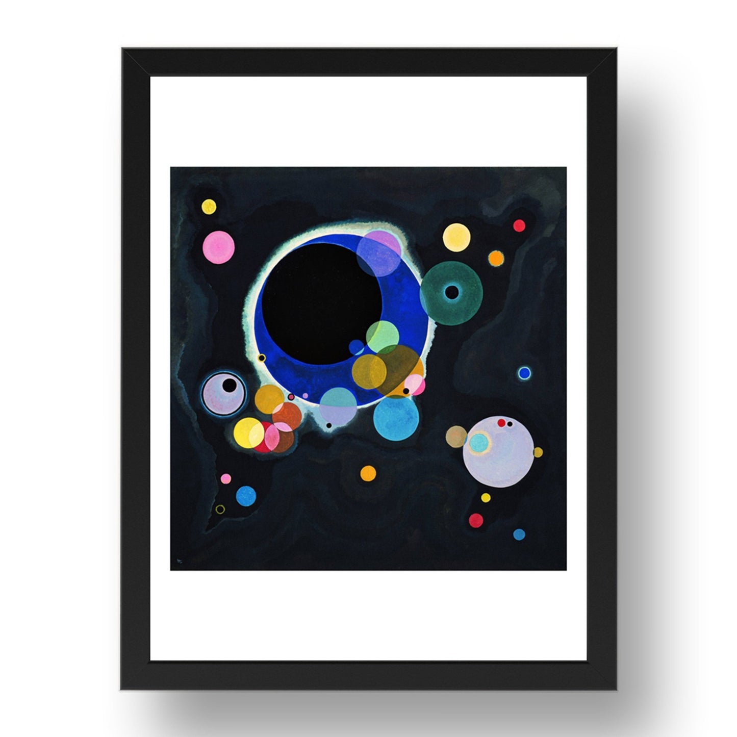 Several Circles, 1926, by Wassily Kandinsky, 17x13" Frame