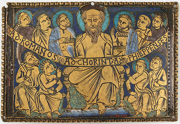 :Plaque with Saint Paul and His Disciples c1160–80-16x12"(A3) Poster