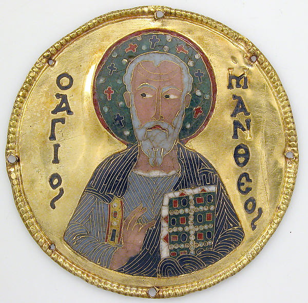 :Medallion with Saint Matthew from an Icon Frame c1100-16x12"(A3) Poster