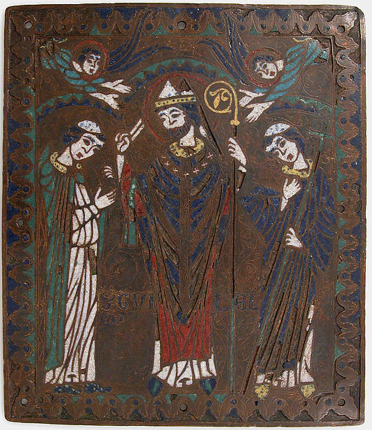 :Plaque with Saint William of Bourges c1218–25-16x12"(A3) Poster