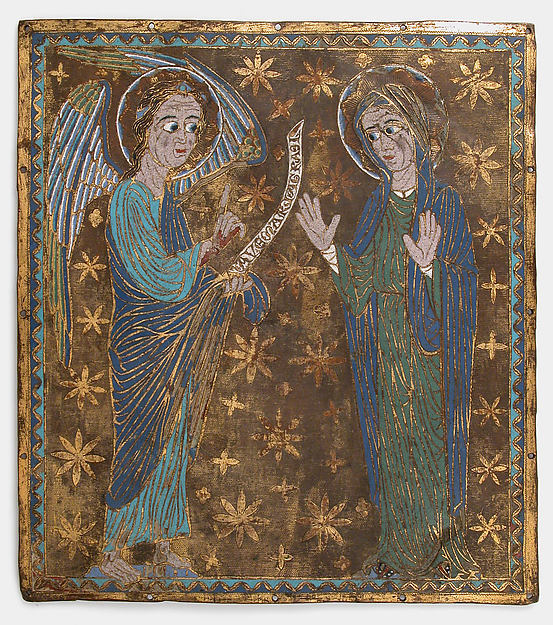 :Plaque with the Annunciation c1200–1225-16x12"(A3) Poster