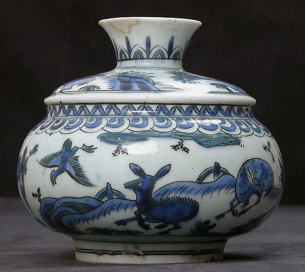 :Vase with Animals in a Landscape 17th century-16x12"(A3) Poster