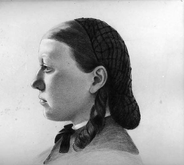 Head of a Girl c1937-Elizabeth King Hawley, Poster Print - Wall Art
