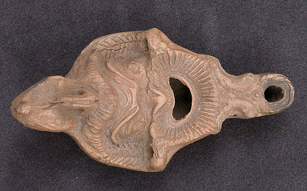 :Lamp in the Form of a Mask 1st century B.C.–1st century A.D-16x12"(A3) Poster