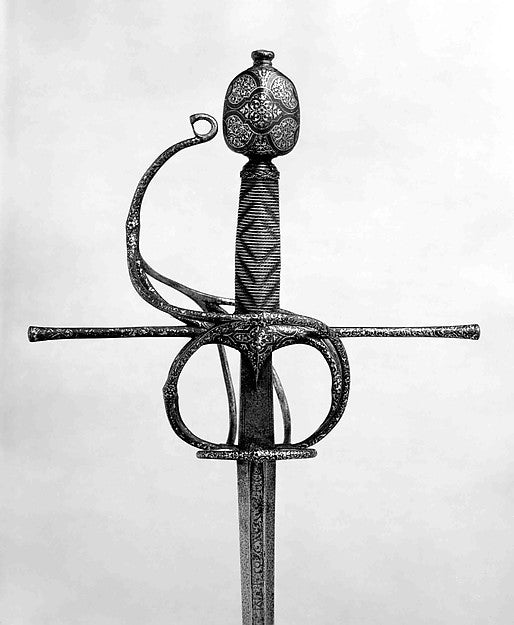 Rapier early 17th cent, Poster Print Wall Art