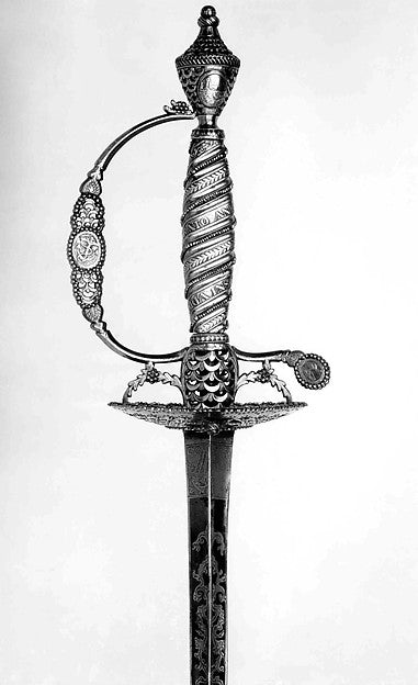 Presentation Smallsword with Scabbard dated 1780, Poster Print Wall Art