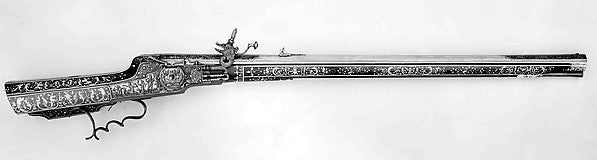 Wheellock Rifle dated 1668, Poster Print Wall Art