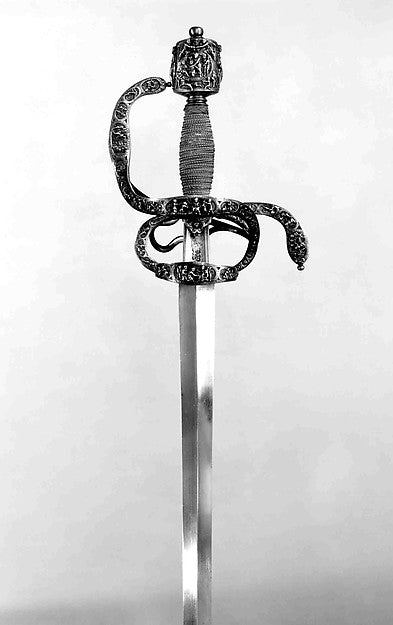 Rapier of Ambrogio Spinola with Scabbard Chape c1600 Hilt ins, Poster Print Wall Art