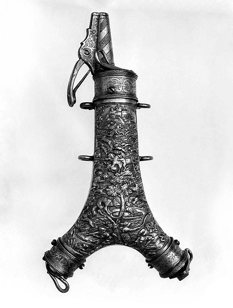 Powder Flask with Spanner Primer and Bullet Compartment late, Poster Print Wall Art