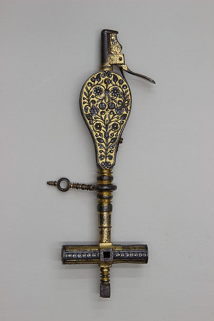 Wheellock Spanner with Priming Flask and Screwdriver c1610–30, Poster Print Wall Art