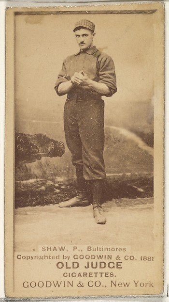 :Shaw Pitcher Baltimore Orioles from the Old Judge series fo-16x12"(A3) Poster