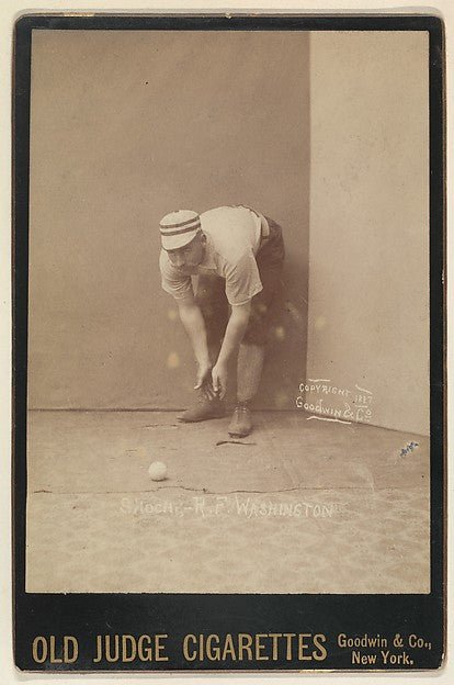 :Shoch Right Field Washington from the series Old Judge Cigarettes 1887, vintage artwork, 16x12"(A3) Poster Print