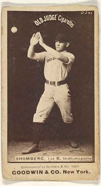 :Shomberg 1st Base Indianapolis from the Old Judge series fo-16x12"(A3) Poster