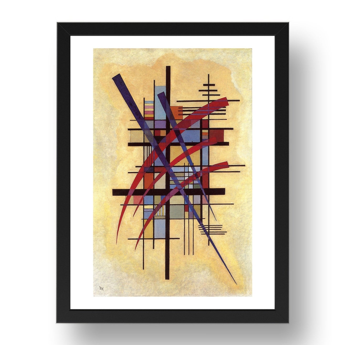 Sign with Accompaniment 1927 by Wassily Kandinsky, 17x13" Frame