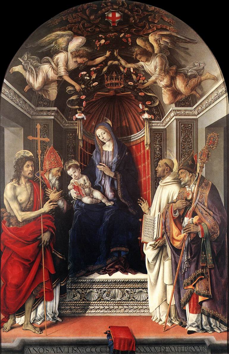 Signoria Altarpiece (Pala degli Otto), vintage artwork by Filippino Lippi, A3 (16x12") Poster Print