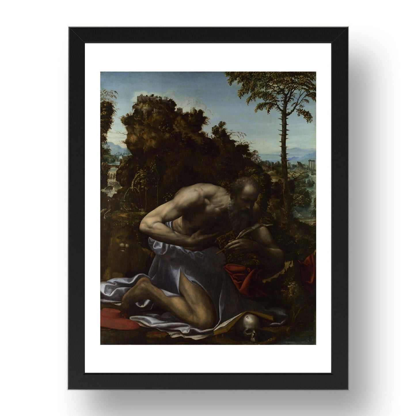 Sodoma: Saint Jerome in Penitence, Poster in 17x13"(A3) Frame